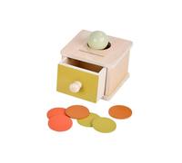 KiBcsLic Colorful Ball Drop Box for Developing Motor Skills Gift for, Single Drawer