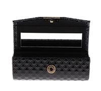 KiBcsLic Compact Case with Mirror, 5 Colors Optional - Brown, 9x3.5x3.5 Cm, Black, 9x3.5x3.5 cm