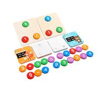KiBcsLic Counting Wooden Toy Number Arithmetic Learning for 4 5 6 Year Old Preschool