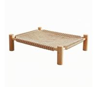 KiBcsLic Cozy Elevated Canine Bed, Small 49 X 43 X 13 Cm | Breathable, Elevated Pet Cot, Sturdy, for Living Room, Small Dogs, Cats