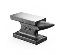 KiBcsLic Curved-End Anvil One-Piece Construction Metalworking Tool Mounting Holes for Blacksmithing, 1.5kg