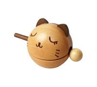 KiBcsLic Cute Small Temple Wood Block Musical Toy Buddhist Percussion Instrument, cat