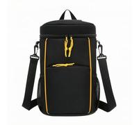 KiBcsLic Cylindrical Bag Detachable Strap Bucket Bag Zippered Pocket