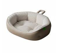 KiBcsLic Deep Resting Pet Padded Cooling Pet Bed Scratch Resistant Cat and Dog Sofa for Small Dogs, Summer, Brown, XL 75 55cm