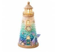KiBcsLic DIY Lighthouse Kit with LED Decorative Lighted Lighthouse Kit Complete Set for Tabletop Display, Style C