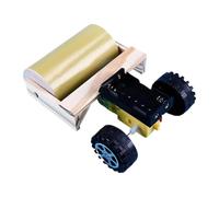 KiBcsLic DIY Science Kit Roller Compactor Model Construction Site Vehicle Toy Model