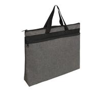 KiBcsLic Document Bag, Handbag, Briefcase, Organizer with Reinforced Handle and Multiple Compartments Made of Oxford Cloth for Papers for Work, Meetings, and S, Dark Gray 38x7x30cm
