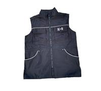 KiBcsLic Dog Handler Training Vest Breathable Waterproof Multi Pocket Nylon Outdoor Coat with Reflective Strips suitable for outdoor training fishing, XL