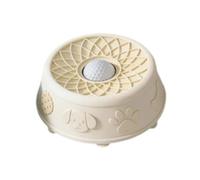 KiBcsLic Dog Licking Bowl for Dogs And Cats with Interactive, Anti-nausea System, Stable Base And Easy-to-clean Surface for, Beige