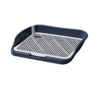 KiBcsLic Dog Toilet Mesh Potty Tray Puppy Pee Pad Holder Leakproof Fence Panel for Small Medium Large Dogs PP Material Easy to Clean Suitable for Pet, Navy blue
