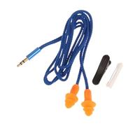 KiBcsLic Earplug Earphone Noise Ear Plug Headphones Soft Reusable Earbuds 3.5mm Compatibility Sturdy PP Material Suitable for Kids and Adults Sleep T, Blue 70cm