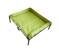 KiBcsLic Elevated Dog Bed, Air-Circulating Pet Bed, Portable Outdoor Bed, Washable Oxford, Stable Skid-Resistant Feet for Dogs And Cats, Indoor And Outd, green