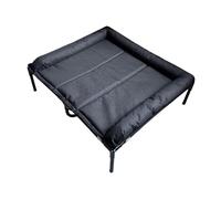 KiBcsLic Elevated Dog Bed, Air-Circulating Pet Bed, Portable Outdoor Bed, Washable Oxford, Stable Skid-Resistant Feet for Dogs And Cats, Indoor And Outd, black