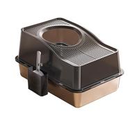 KiBcsLic Enclosed Cat Bedpan with High Sides 23.6x15.7x13.8inch Sturdy Design for Easy Access, Black