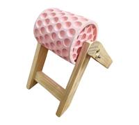 KiBcsLic Feeder Drinker Bird Rotating Roller Wooden Treat Foraging Dispenser Toy for Chickens Turkeys suitable for backyard aviary, Style A