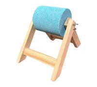 KiBcsLic Feeder Drinker Bird Rotating Roller Wooden Treat Foraging Dispenser Toy for Chickens Turkeys suitable for backyard aviary, Style D