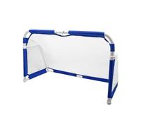 KiBcsLic Folding Football Goal Indoor & Outdoor Use Foldable Football Net Heavy Duty Foldable Training Net for Backyard, Garden, Blue White 4x2-5ft