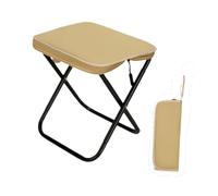 KiBcsLic Folding Stool 130kg, Simple X-Shaped Frame, Fishing Chair for BBQ, Kitchen, Trekking, Beach, Train, Outdoor, Khaki