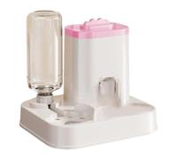 KiBcsLic Food Feeder and Waterer Sturdy Large Capacity Accessories Supplies for Bunny Dog Medium Pet, Pink