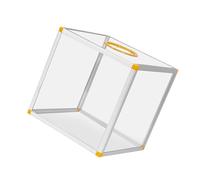KiBcsLic for Donations and Fundraising, Square Ticket Collection Container, Six Sides Clear, 20x20x20cm
