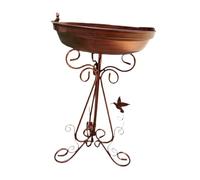 KiBcsLic Freestanding Birdbath Bowl for Outdoor, Ideal for Garden and Yard, copper