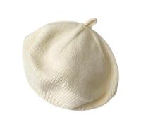 KiBcsLic French Cold Hat for Toddlers Travel, White