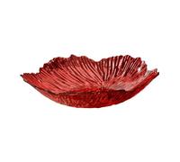 KiBcsLic Fruit Bowl, Vegetable Basket, Serving Bowl, Decorative Plate. An Elegant Storage Container with Smooth Lines for Use in The Dining Room And Entryway, Red