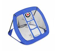 KiBcsLic Golf Chipping Net Practice Target System Portable Foldable Setup With Three Pocket Challenges Netting Oxford Frame Suitable for room, Blue