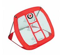 KiBcsLic Golf Chipping Net Practice Target System Portable Foldable Setup With Three Pocket Challenges Netting Oxford Frame Suitable for room, Red
