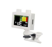 KiBcsLic Guitar Tuner with Rotating Colour Screen for Chromatic Bass, Violin And Ukulele - Suitable for Learning And Live Performance, white