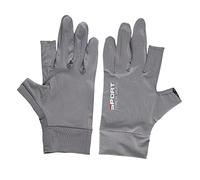 KiBcsLic Half Finger Gloves Comfortable Outdoor Sun Protection Mittens Unisex Sporting Driving Biking Lightweight Soft Material Suitable for Fishing G, Two Half Gray