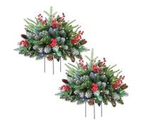 KiBcsLic Half Round Christmas Tree Weather-Resistant Design Christmas Yard Decoration Resistant Holiday Decor for Garden, White, Pe Double S501-6
