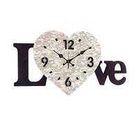 KiBcsLic Heart-shaped Wall Clock As A Stylish, Subtle And Aesthetic Wall Decoration - The Valentine's Day Decoration for Bedrooms, Or