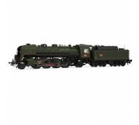 KiBcsLic HO Scale Highly Detailed Steam-Driven with Tender for Collectors, Dark Green 141-1187 SNCF 1947