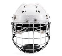 KiBcsLic Hockey Helmet with Cage Impact-Resistant Hockey Helmet with Facial Guard Cage Shielded for Ice Rink, Sports Training, S Head Circumference 52-58cm