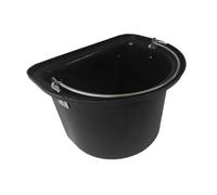 KiBcsLic Horse Feed Bucket, Feed Trough, for Easy Assembly on The Farm, Versatile, Ergonomic Feed Container for Farm Animals, And, Black
