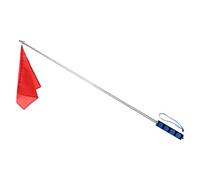 KiBcsLic Horse Training Flag, Telescopic Hand Flagpole Lungeing, Portable, Practical, Retractable Horse Training Equipment, Blue Black