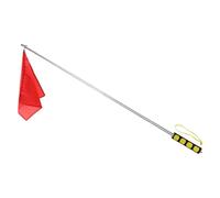 KiBcsLic Horse Training Flag, Telescopic Hand Flagpole Lungeing, Portable, Practical, Retractable Horse Training Equipment, Yellow Black