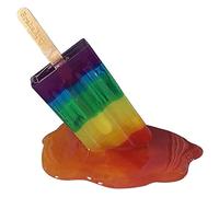 KiBcsLic Ice Stick Sculpture, Melting Decorative Figure, Funny Statue, Summer Ornament Made of Resin with A Unique Melting Effect for Children's, Colorful