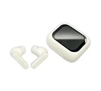 KiBcsLic in Ear Earphones 18H Strong Endurance Convenient Call Noise Cancelling Ear Buds with Touch Screen for Driving Traveling, White