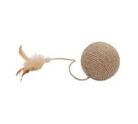 KiBcsLic Indoor Cat Scratching Ball with Interactive Movement for Fun, wood color