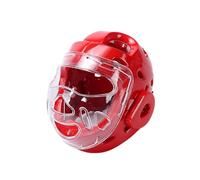 KiBcsLic Karate Headgear Essential Training Helmet for Taekwondo and Muay Thai, Red, XS