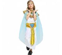 KiBcsLic Kids Pharaonic Costume Historical Theme Childrens Pharaoh Costume Complete Set Nile Attire Dress for Halloween, M, Girl Nile