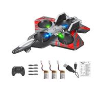 KiBcsLic Kids RC Airplane Toy, Lightweight Remote Controlled with Lights And Aerobatics, Foam Construction, for Boys And Girls, Birthday Gift, Red