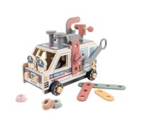 KiBcsLic Kids Tool Set Educational Fine Motor Skills Learning Toy Construction Toy Wooden Tool Age 3-5 Children, Police Car