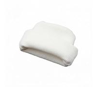 KiBcsLic Knitted Doll Cap Mini Cuffed Stocking Cap Knit Headwear Soft ribbed cloth accessory for styling suitable for 17cm dolls 1/6 scale BJD dolls 1 , White , Cuffed