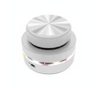 KiBcsLic Knob Controller Aluminum Alloy Rotary Keyboard Button RGB Light Computer Mute Knob for Gaming Enthusiasts, Live Broadcasting, Desk, Silver