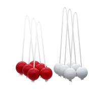 KiBcsLic Ladder Toss Equipment with 6 Balls, Great for Kids and Adults in the Yard, 3 Red and 3 White