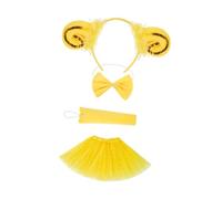 KiBcsLic Lamb Costume Ensemble with Accessories for Party Fun, yellow