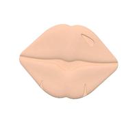 KiBcsLic Lip Shaped Phone Grip Holder with Mirror for Women Cellphone Accessory Lipstick Storage Holder Phone Case Stand for Travel, Khaki